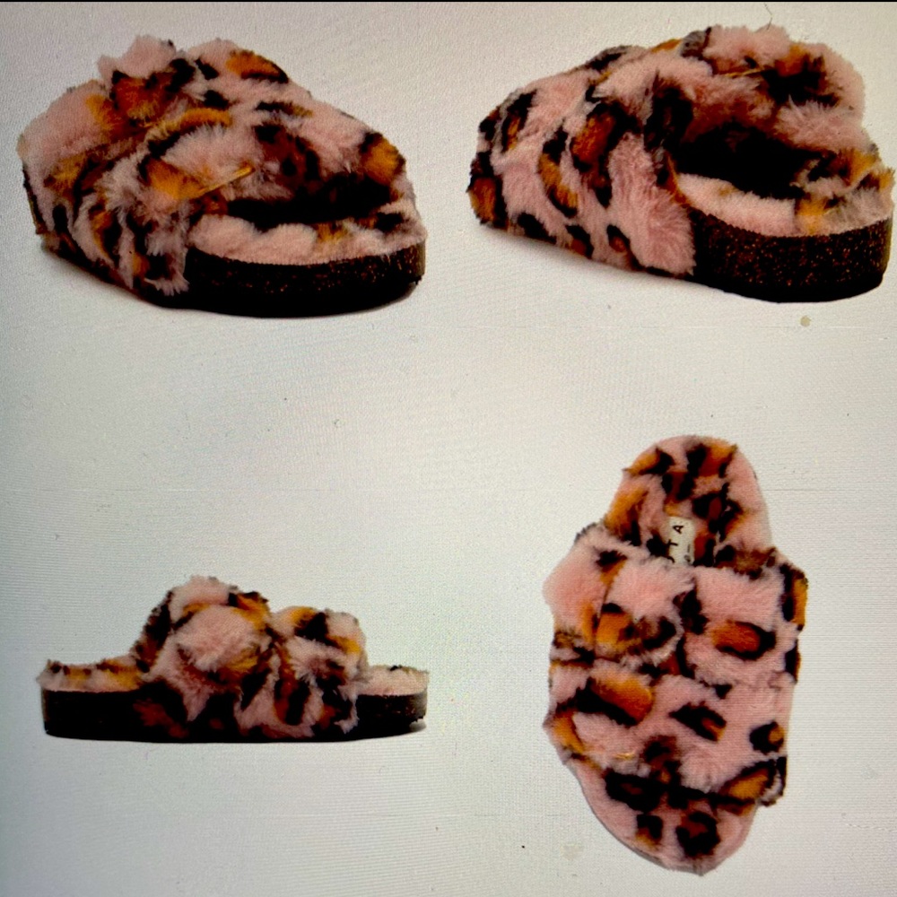 Dakota plush slide slipper shoe
